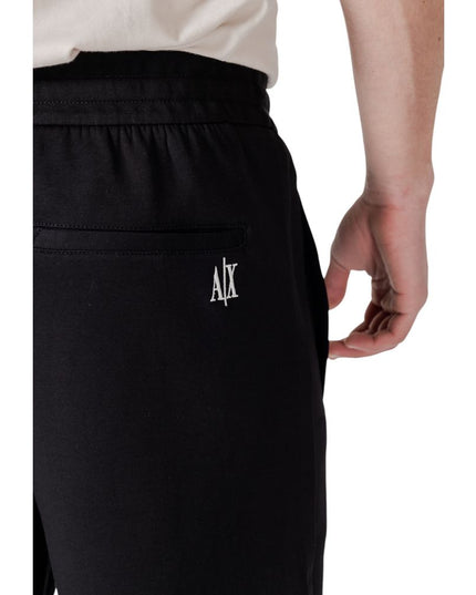 Armani Exchange Black Cotton Bermuda