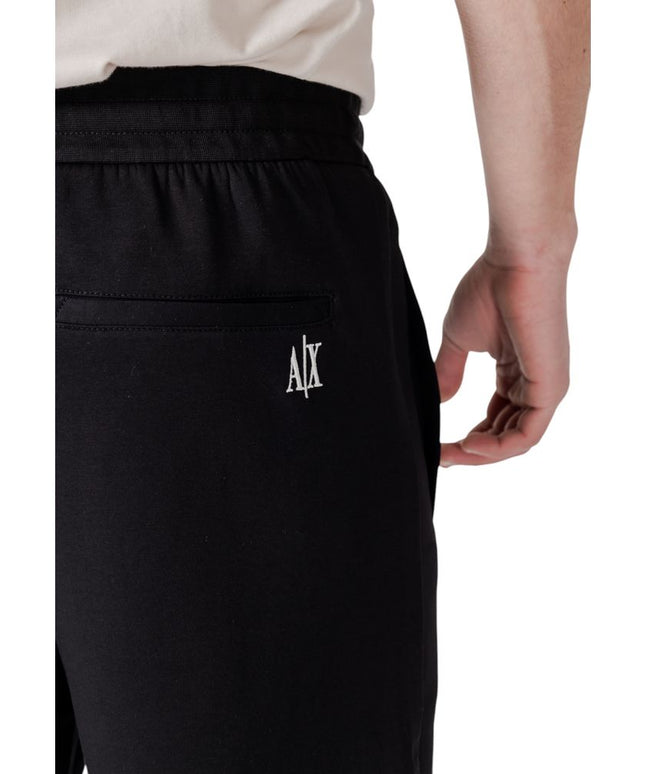 Armani Exchange Black Cotton Bermuda
