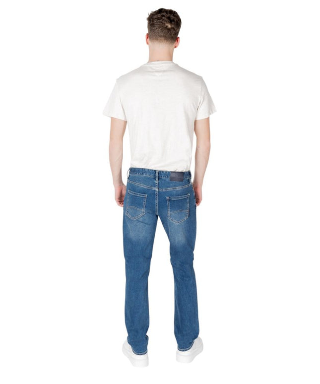 Armani Exchange Blue Cotton Skinny Jean