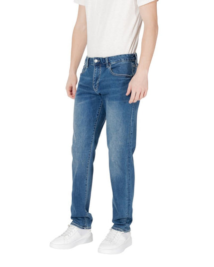 Armani Exchange Blue Cotton Skinny Jean