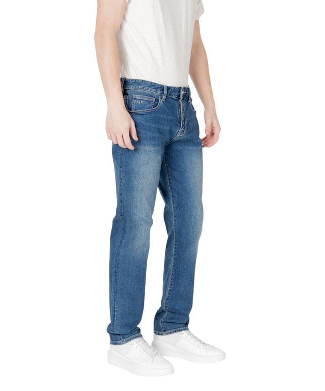 Armani Exchange Blue Cotton Skinny Jean