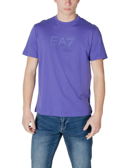 EA7 Emporio Armani Purple Cotton T-Shirt