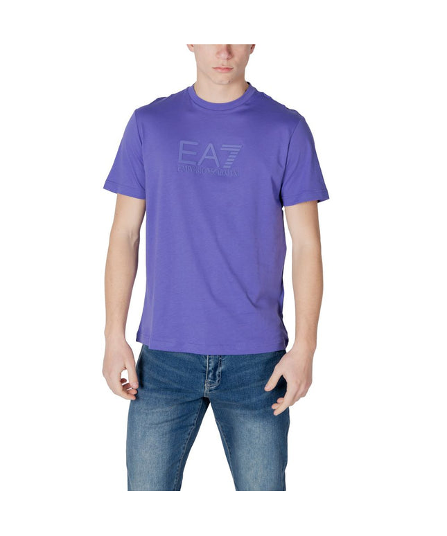 EA7 Emporio Armani Purple Cotton T-Shirt