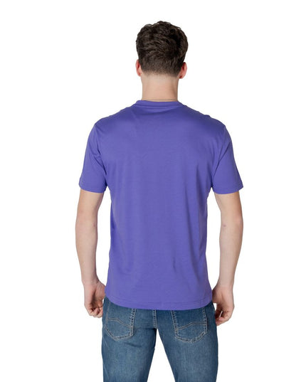 EA7 Emporio Armani Purple Cotton T-Shirt
