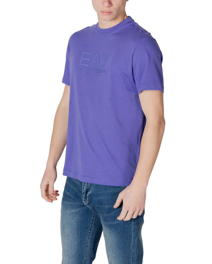 EA7 Emporio Armani Purple Cotton T-Shirt