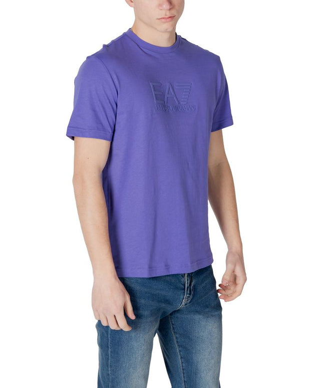 EA7 Emporio Armani Purple Cotton T-Shirt