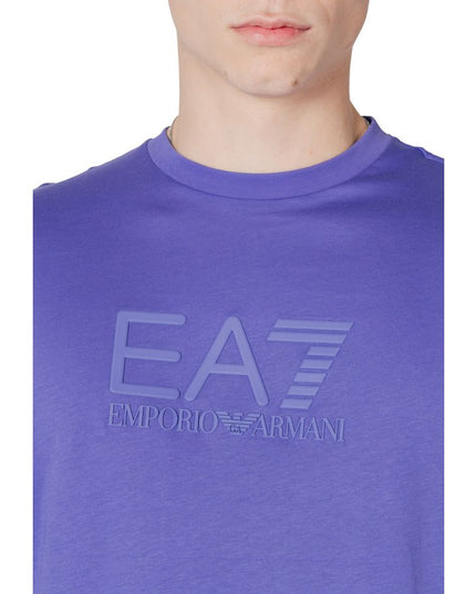 EA7 Emporio Armani Purple Cotton T-Shirt