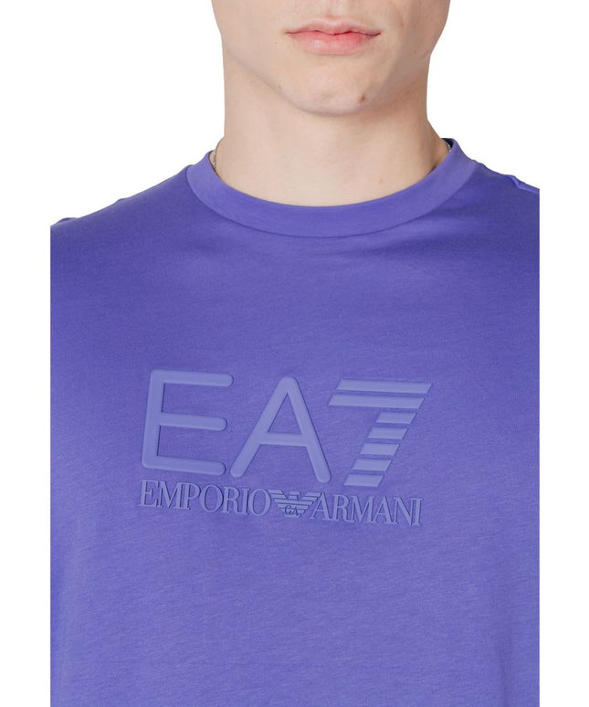 EA7 Emporio Armani Purple Cotton T-Shirt