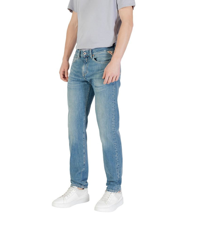Replay Blue Cotton Skinny Jean