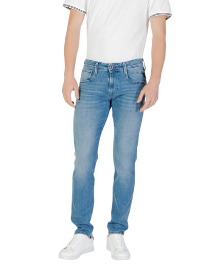 Replay Blue Cotton Skinny Jean
