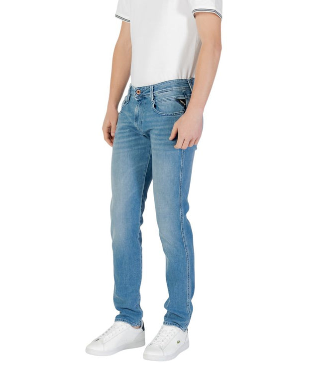 Replay Blue Cotton Skinny Jean