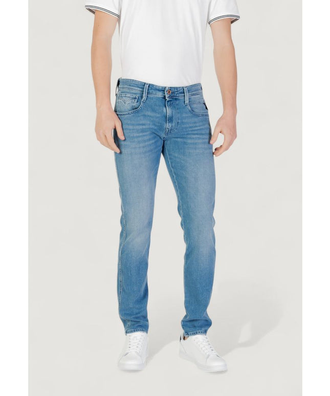 Replay Blue Cotton Skinny Jean