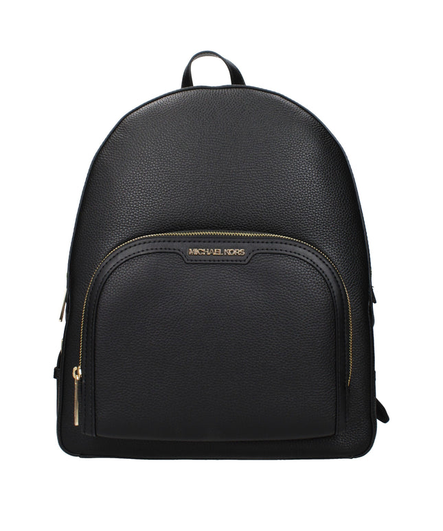 Michael Kors Black Leather Backpacks