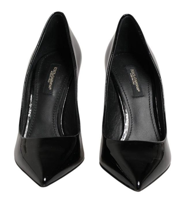Dolce & Gabbana Black Leather Stiletto Heels Pumps Shoes