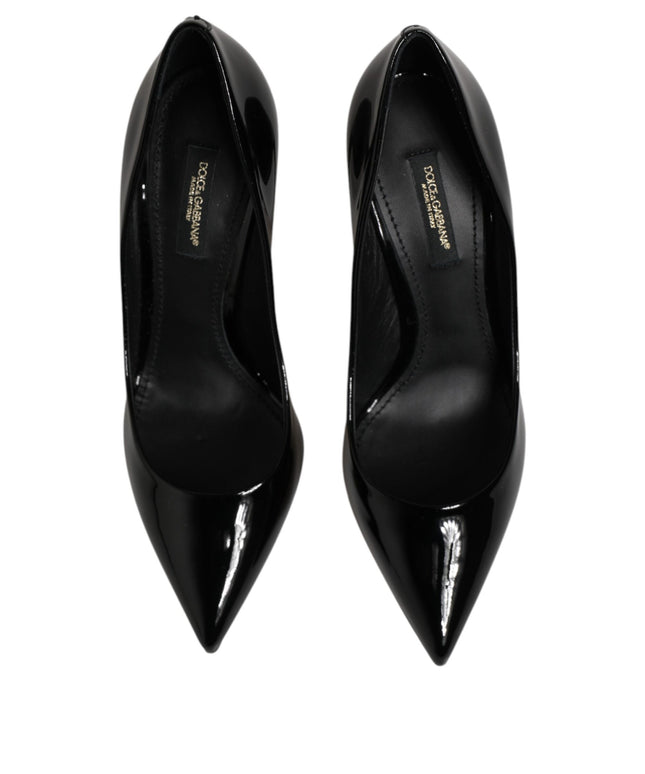 Dolce & Gabbana Black Leather Stiletto Heels Pumps Shoes