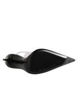 Dolce & Gabbana Black Leather Clear PVC Slingback Pumps Shoes