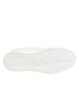 Dolce & Gabbana White Leather #DGFamily Casual Sneakers Shoes