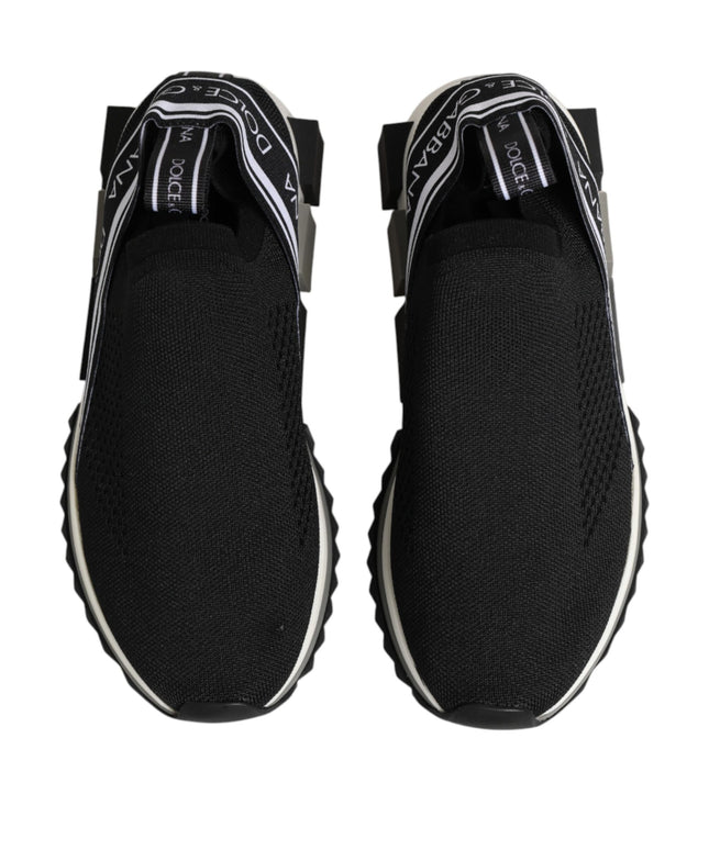 Dolce & Gabbana Black Slip On Sorrento Low Top Sneakers Shoes