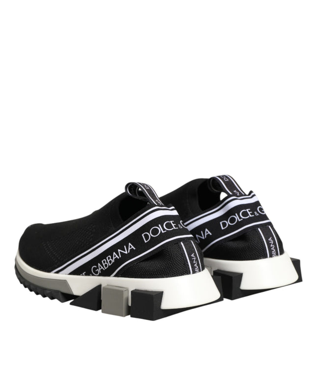 Dolce & Gabbana Black Slip On Sorrento Low Top Sneakers Shoes