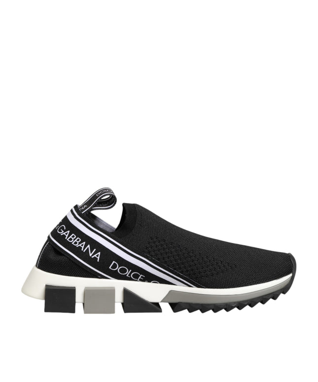 Dolce & Gabbana Black Slip On Sorrento Low Top Sneakers Shoes