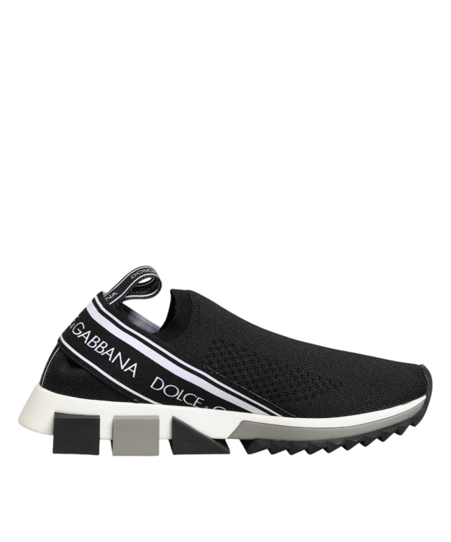 Dolce & Gabbana Black Slip On Sorrento Low Top Sneakers Shoes