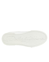 Dolce & Gabbana White Leather Lace Up Low Top Sneakers Shoes