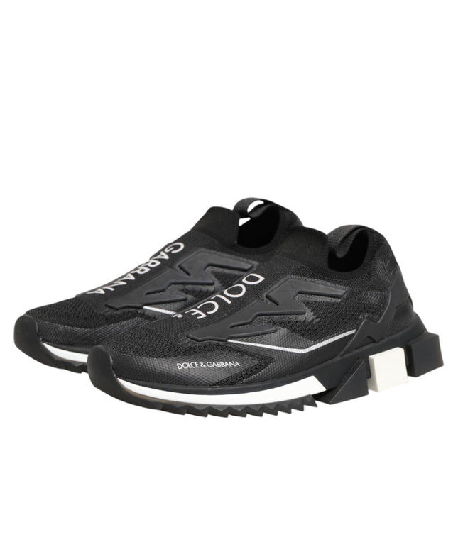 Dolce & Gabbana Black SORRENTO Sport Stretch Sneakers Shoes