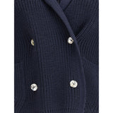 Ella Short Cardigan with hook-and-eye closure