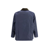Barbour Waxed Jacket with a corded velvet collar