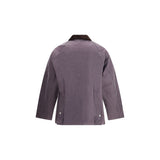Barbour Waxed Jacket with a corded velvet collar