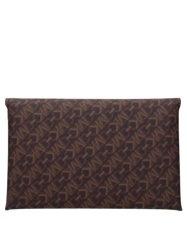 Michael Kors Brown Fabric Clutch Bags
