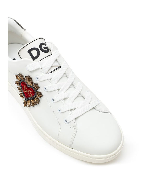 Dolce & Gabbana White Leather Sneaker