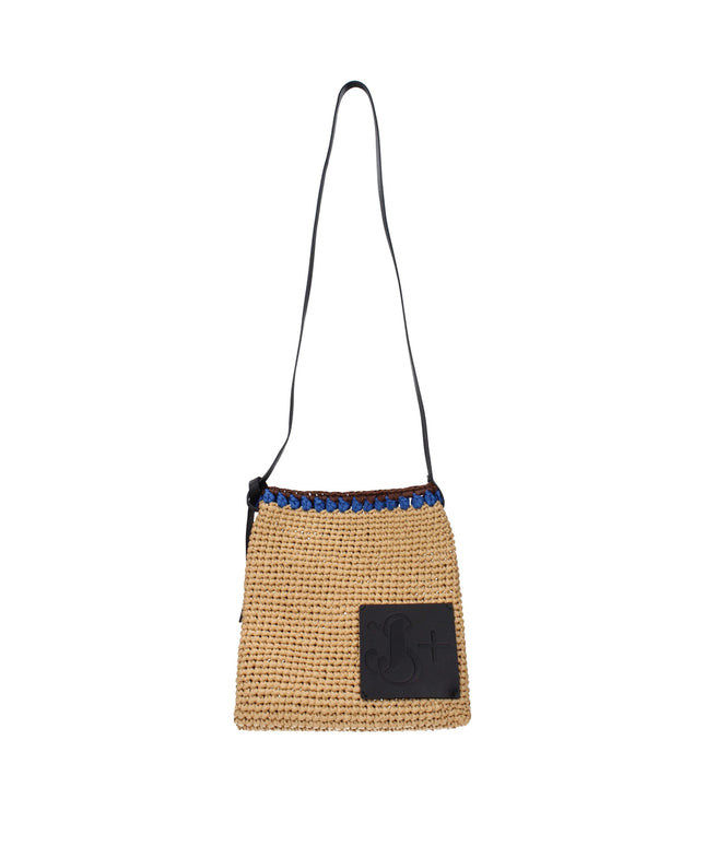 Jil Sander Beige Raffia Crossbody Bags