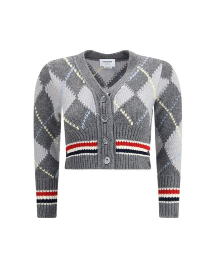 Thom Browne Argyle V-Neck Cardigan