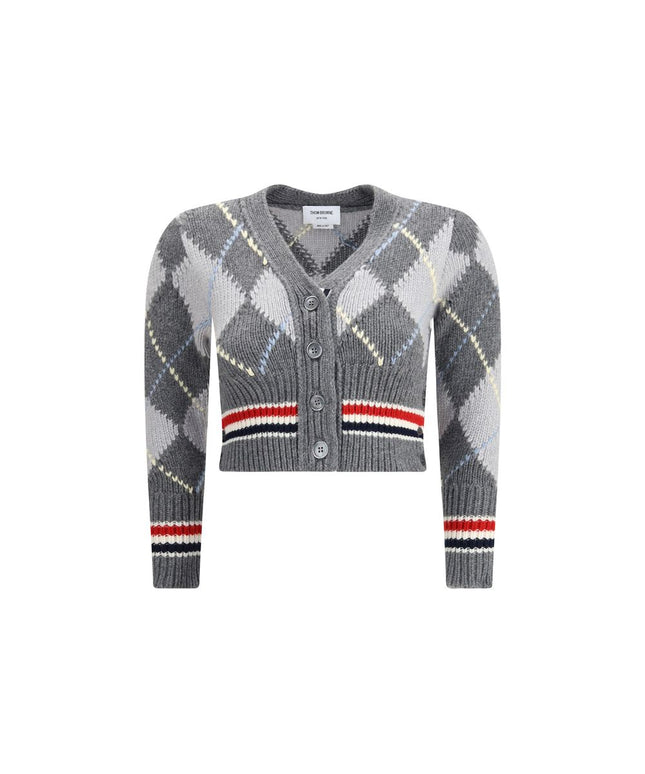 Thom Browne Argyle V-Neck Cardigan