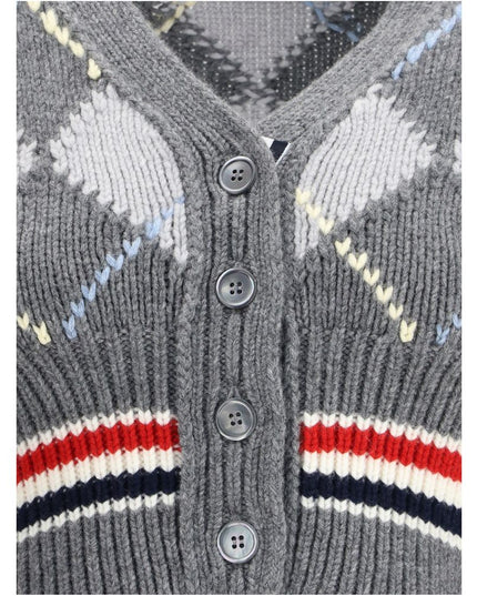 Thom Browne Argyle V-Neck Cardigan