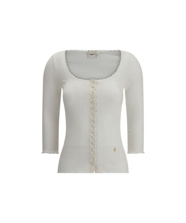 Chloé Cotton Cardigan with button fastening