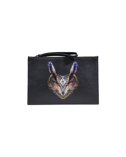 County of Milan Black Polyethylene Clutch Bag