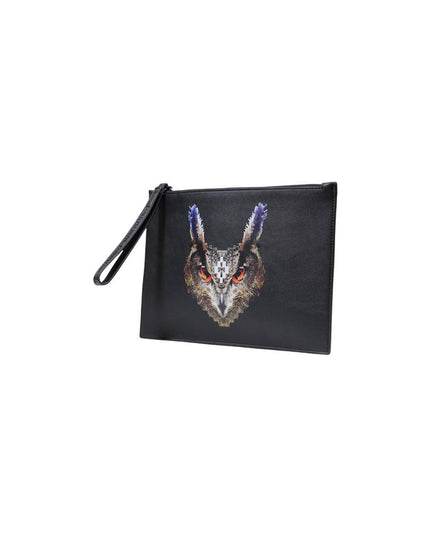County of Milan Black Polyethylene Clutch Bag
