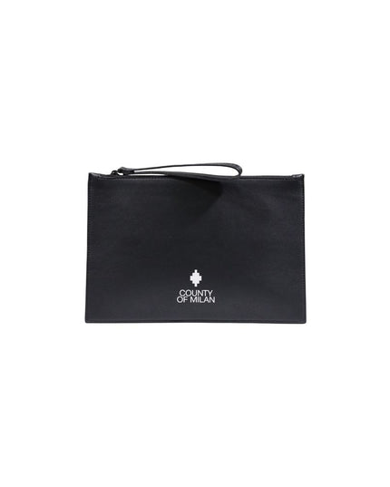 County of Milan Black Polyethylene Clutch Bag