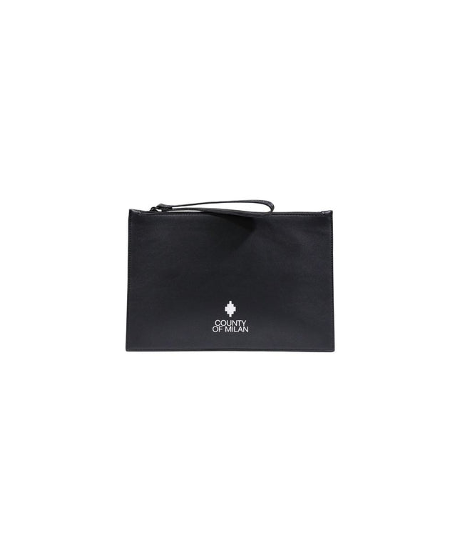 County of Milan Black Polyethylene Clutch Bag