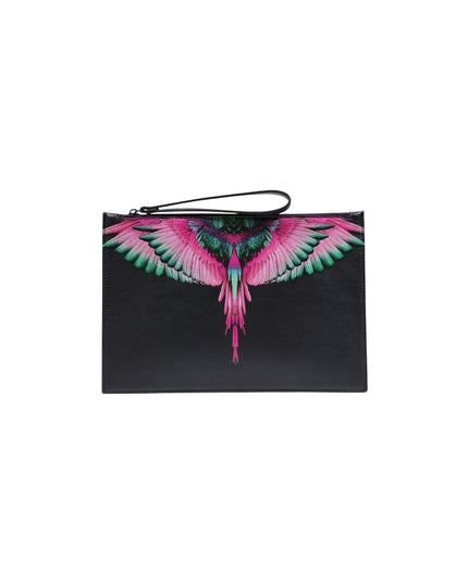 County of Milan Black Polyethylene Clutch Bag