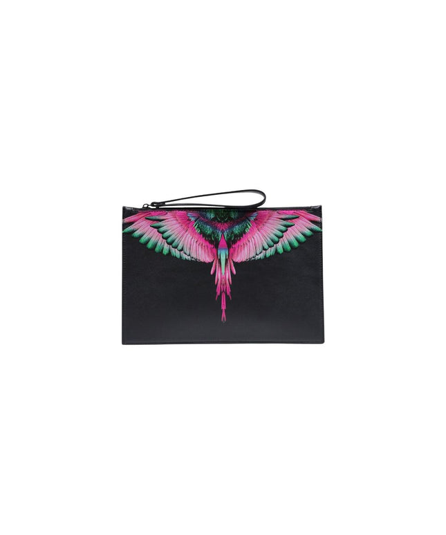 County of Milan Black Polyethylene Clutch Bag
