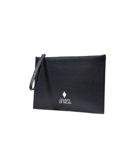 County of Milan Black Polyethylene Clutch Bag