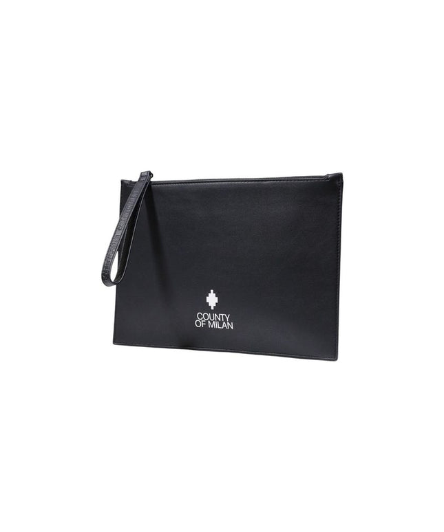 County of Milan Black Polyethylene Clutch Bag