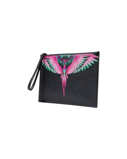 County of Milan Black Polyethylene Clutch Bag
