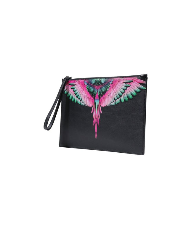 County of Milan Black Polyethylene Clutch Bag