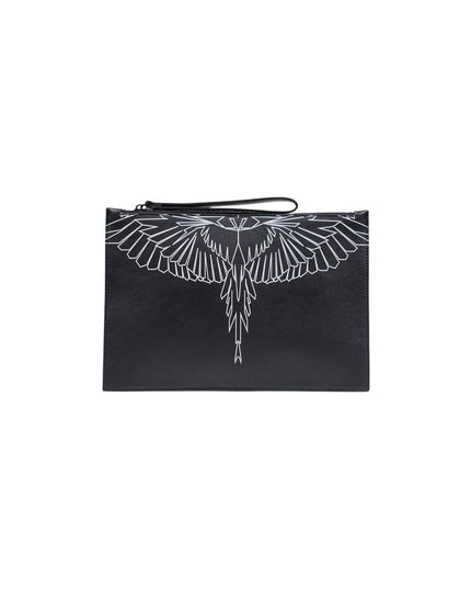 County of Milan Black Polyethylene Clutch Bag