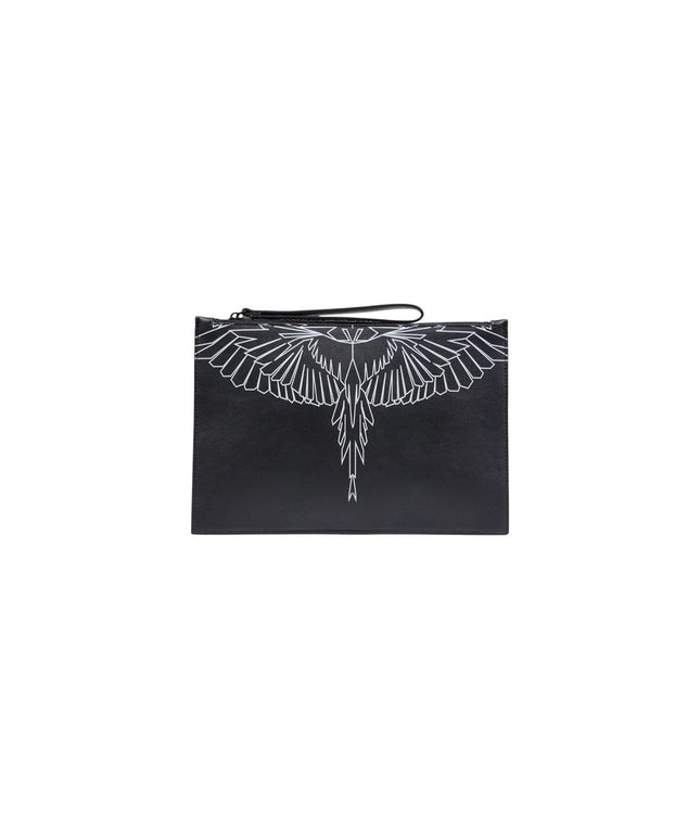County of Milan Black Polyethylene Clutch Bag