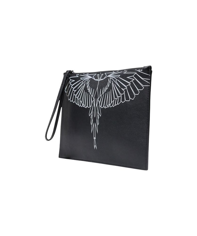 County of Milan Black Polyethylene Clutch Bag